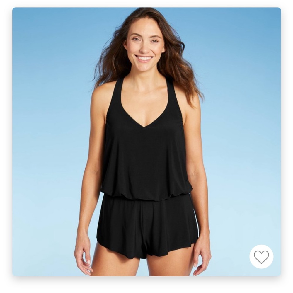 Aqua Green racerback Womens swim romper